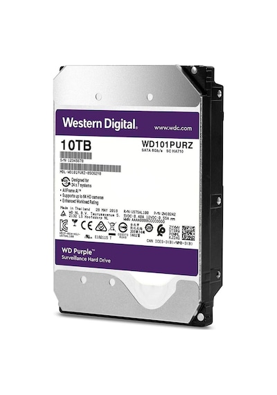 Wd 10tb Purple 7200rpm 256mb 7-24 3.5" Wd101purz Pc&dvr Harddisk İthalat