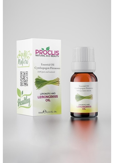 Proclis Limonotu Yağı, Doğal Uçucu Yağ, Lemongrass Oil, Cymbopogon Flexuosus 10 Ml