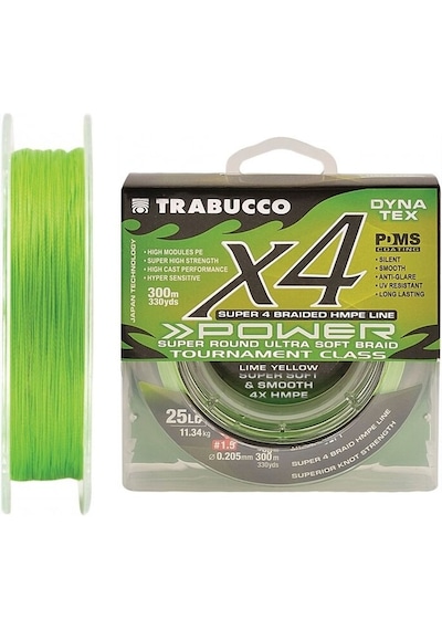 Trabucco Dyna Tex X4 Pro Uv Lime Yellow 150M Ip Misina-0,16Mm (501198373)