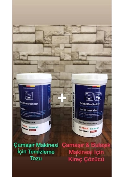 Çamaşır Makineleri Için Temizleyici Ve Kireç Çözücü Toz Seti - 399939005