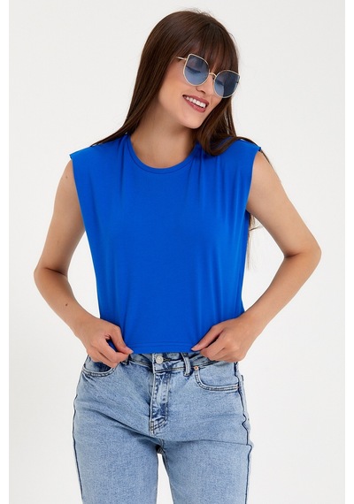 Kadın Regular Fit Crop Tişort Spr22tsk128 001