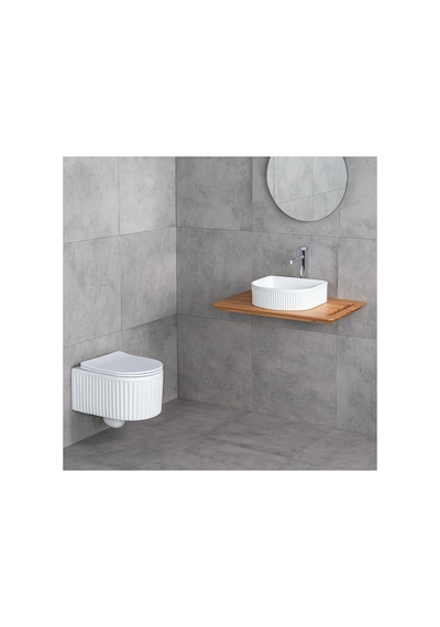 E-w1005mb Tezgah Üstü Lavabo Mat Beyaz Renkli