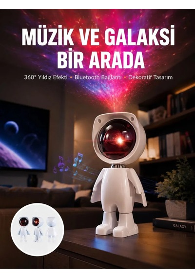 Gün Batımı Projektör Lamba Astronot Görünümlü Dekoratif Masa Lambası Yeni Nesil Standart