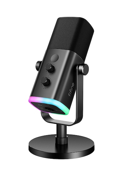 Fifine Am8 Bilgisayar Oyuncu Xlr Usb Rgb Dinamik Yayıncı Mikrofonu - Rk3