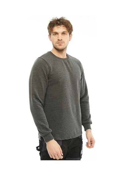Uniprom Sweatshirt Bisiklet Yaka Içi Polarlı 3 Iplik Pamuklu Normal Kesim Erkek Antrasit