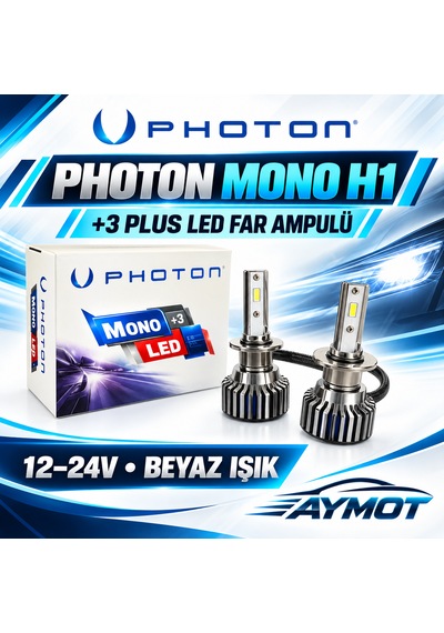 Photon Mono H1 12-24v +3 Plus Beyaz Led Far Ampulü Takımı