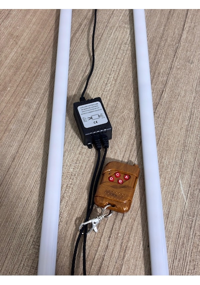 Cam Kenarı Yanıp Sönen Led Lamba 2 Li Uzaktan Kumandalı, 12 Modlu, Kırmızı Işık 12v