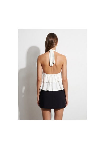 Dilvin 33017 Lyocell Halter Top-ekru-16460