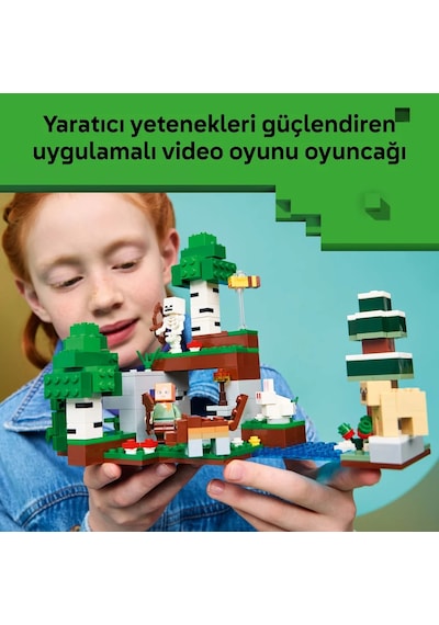 LEGO® Minecraft® İlk Gece Macerası 21593 - 8 Yaş ve Üzeri Çocuklar için 7 Figür İçeren Yaratıcı Oyuncak Yapım Seti (301 Parça)