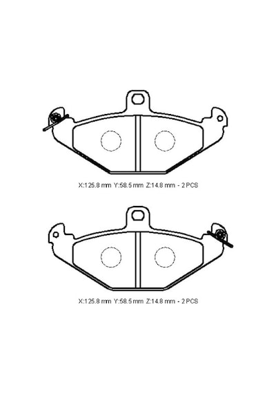 Renault Laguna 94/99 Arka Fren Balatası Kablosuz Disk 125,8x58,5x14,8 Bramax - Fren Ve Ekipmanları