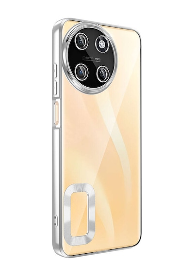 Nourthkiingdom Realme 11 4g Kılıf Kamera Korumalı Logo Gösteren Nrtk Omega Kapak - Gümüş Gümüş
