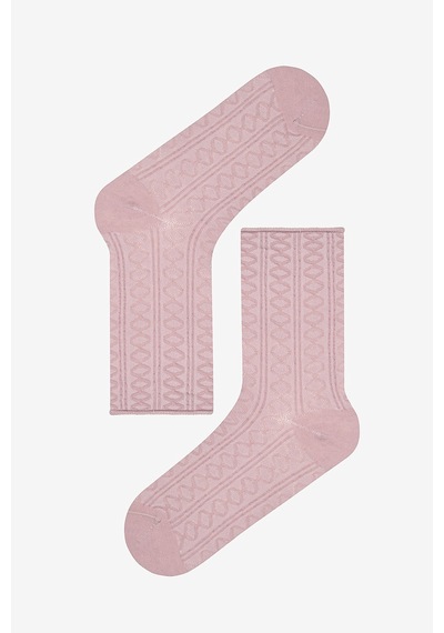 Penti Jacquard Beyaz Açık Pembe Burun Dikişsiz Pantolon Çorabı Penti Jacquard Beyaz Açık Pembe Burun Dikişsiz Pantolon Çorabı