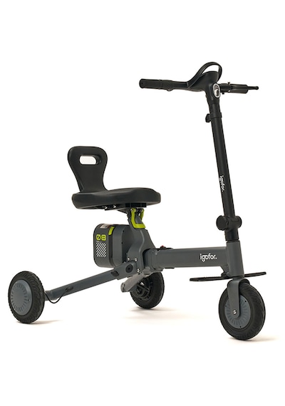 İgofor 3 Tekerlekli Katlanabilir Elektrikli Oturulabilir Scooter Gri
