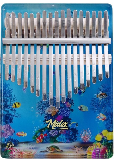 Midex Klx-640-pak Okyanus Cam Kalimba 17 Tuşlu Full Set