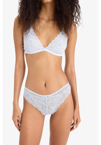DeFacto Dantel Brazilian Külot-Fall in Love T3197AZ25SPBE343 Mavi