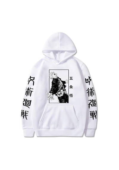 Tarzsokak Jujutsu Kaisen Satoru Gojo Grafik Hoodies 14724 Siyah
