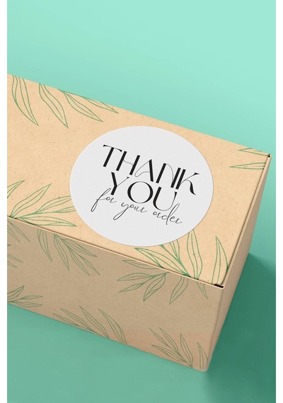 Thank You For Your Order Sticker 3x3cm St2188 Çok Renkli