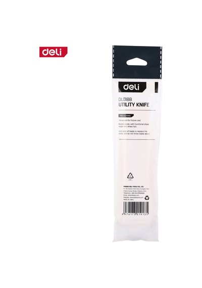 Delı Profesyonel Plastik Gövdeli Kırılabilir Maket Bıçağı 18mm Sk5 Sarı Kendinden Kilitli