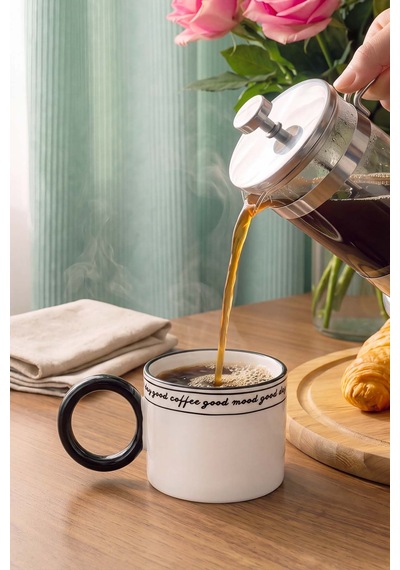 Good Mood Coffee Halka Kulplu Kupa 270 Ml Çok Renkli