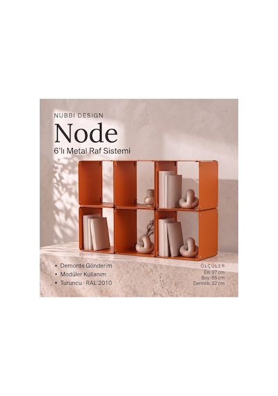 Node 6 Lı Modüler Metal Tv Ünitesi Açık Raflı Dekoratif Televizyon Sehpası Turuncu - 940100355 Turuncu Node 6 Lı Modüler Metal Tv Ünitesi Açık Raflı Dekoratif Televizyon Sehpası Turuncu - 940100355 Turuncu