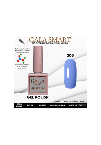 Gala Smart Classic Kalıcı Oje 10 Mle No:205