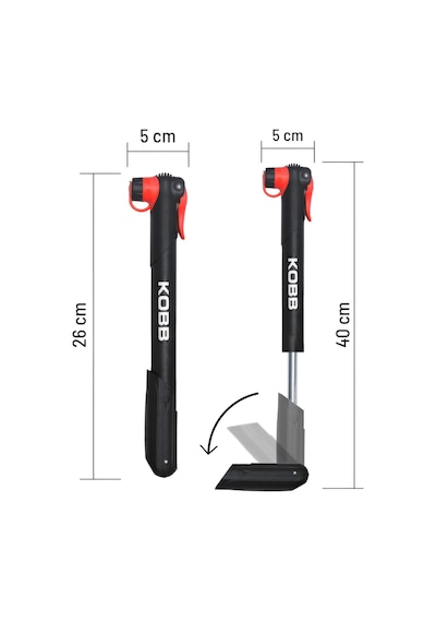 Kobb Kb21 87 Psı Bisiklet Lastik Şişirme Taşınabilir Mini El Pompası + Bisiklet Montaj Aparatı