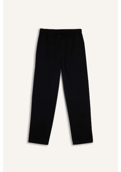 Defacto Beli Bağcıklı Wide Leg Pantolon F6131ax25aubk27 Siyah