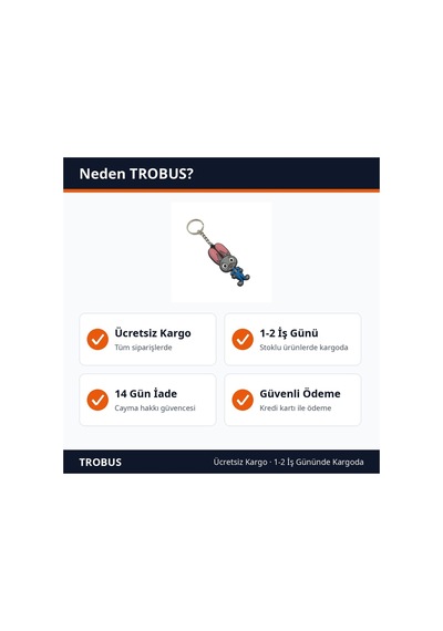 Trobus Oto Anahtarlık Tavşan Figürlü