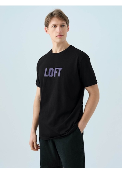 Loft Regular Siyah - Mor Erkek T-shirt Lf2038461 Siyah - Mor Loft Regular Siyah - Mor Erkek T-shirt Lf2038461 Siyah - Mor