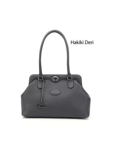 Gönderi R Kadıın Gri Floter Hakiki Deri El Ve Omuz Çantası Ddzw002b8397 Gri