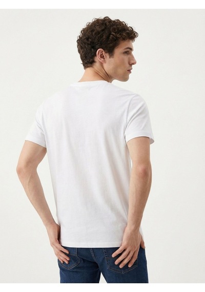 Erkek T-shirt Lf2041129 Whıte Beyaz