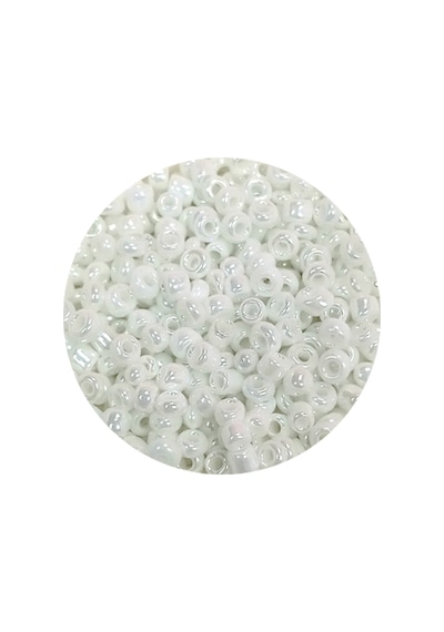 Dökme Cam Kum Boncuk 8/0 3 Mm - 20 Gram - Parlak Beyaz - Bnc153