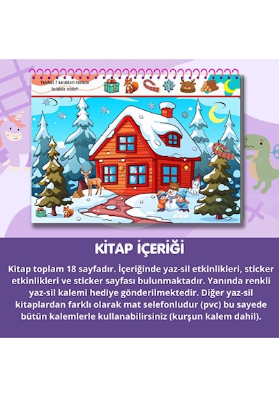 Tekrar Kullanılabilir Stickerlı Yaz-sil Etkinlik Kitabım 2. Kitap