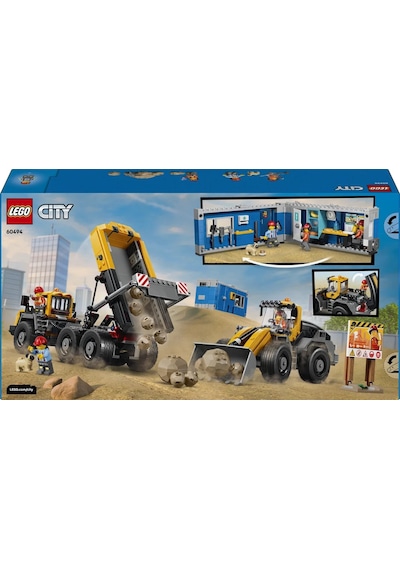 LEGO® City Damperli Kamyon ve Ön Yükleyici 60494 - 8 Yaş ve Üzeri Çocuklar için 3 Minifigür İçeren Oyuncak Yapım Seti (1132 Parça)