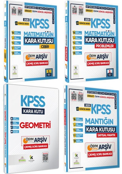 2025 Kpss Matematik-geo-mantık Kara Kutusu 4lü Altın Set Ösym Çıkmış Soru Bankası Dijital Çözümlü