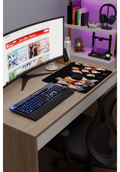 Ginga Eiyuu Densetsu Anime V4 - 48x40 Xl Gaming Kauçuk Kaymaz Taban Mouse Pad Fare Altlığı