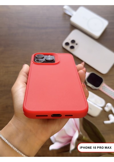 Apple iPhone 15 Pro Max Uyumlu Kamera Korumalı Darbeye Dayanıklı Renk Atmayan Keep Silikon Kılıf Kırmızı Apple iPhone 15 Pro Max Uyumlu Kamera Korumalı Darbeye Dayanıklı Renk Atmayan Keep Silikon Kılıf Kırmızı