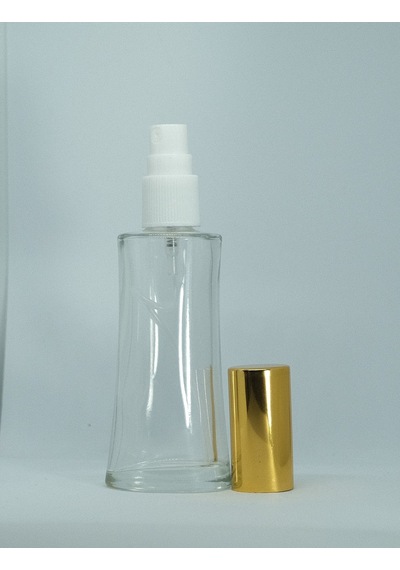 Boş Parfüm Şişesi 50 ML 5 Adet Sarı Kapak Plastik Valf Eyfel Boş Şişe