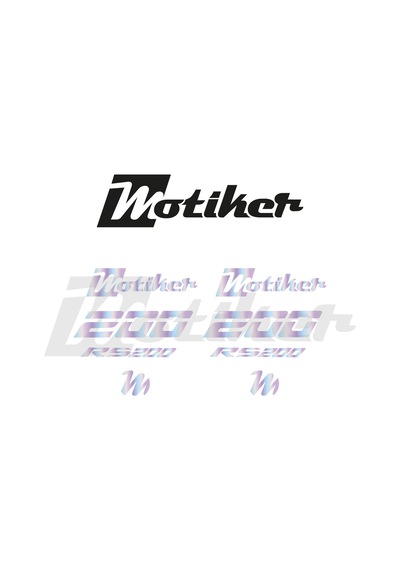 Bajaj Rs200 Yan Grenaj 200 Yazısı Ve Kuyruk Rs200 Hologram Sticker Etiket Modeli