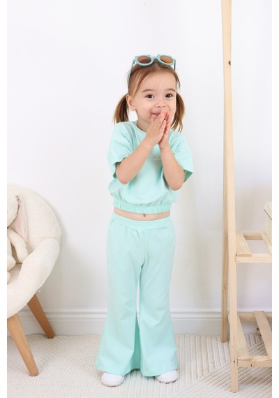 Harika Kids Kız Çocuk Hello Summer Baskılı Model Alt-üst Takım 001