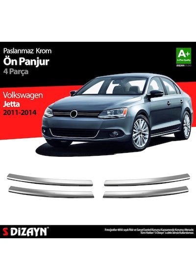 S-Dizayn  Volkswagen Jetta Krom Ön Panjur 4 Prç. 2011-2014
