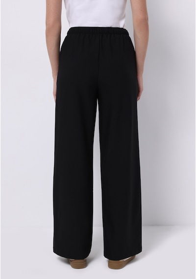 Colin's Colins Regular Fit Yüksel Bel Geniş Paça Kadın Siyah Pantolon Cl1075609 Q1.v1 Blk Siyah