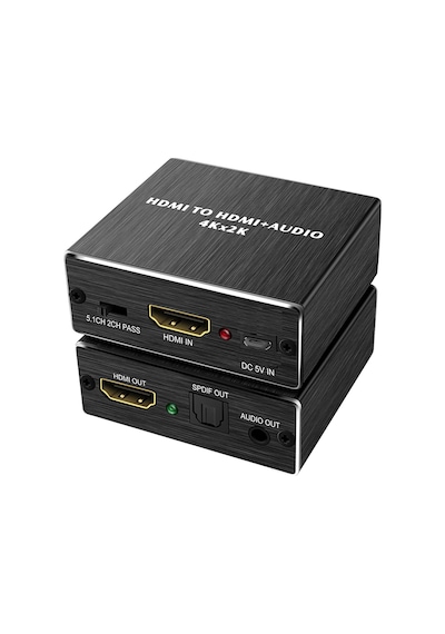 Hdmi Ses Ayırıcı Hdmi to Hdmi + 3.5mm Audio + Optik SPDIF Out