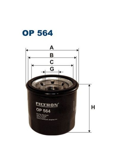 Fıltron Op 564 Yag Fıltresı Aveo Kalos 1,2ı Sed,h / B 05 / Matız / Spark 0,8ı H / B 1,0ı H / B 05
