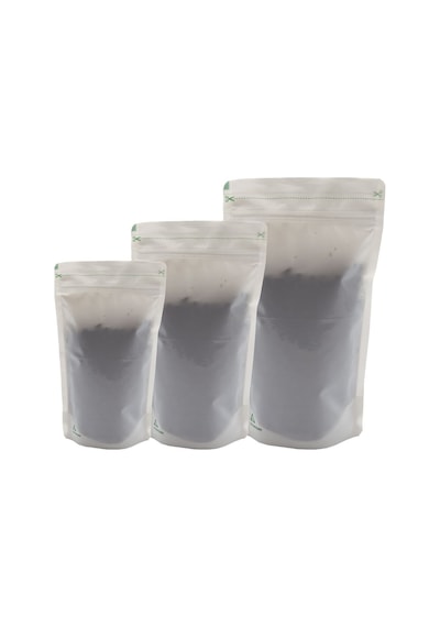 Geri Dönüştürülebilir Beyaz Doypack 13 X 22,5 + 3,5 Cm. 250 Gr - 2250 Adet