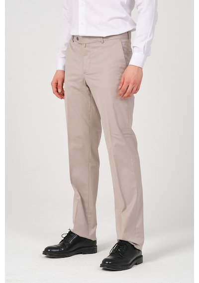 Erkek Regular Fit Kumaş Pantolon Krem