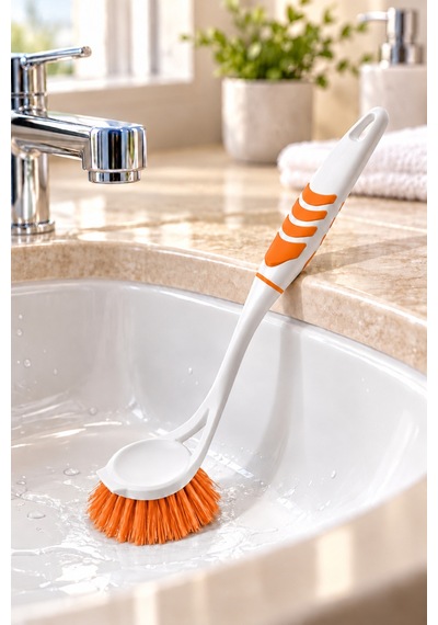 Softon Saplı Lavabo Temizleme Fırçası Banyo Mutfak Evye Ve Küvet Fırçası - 937064280