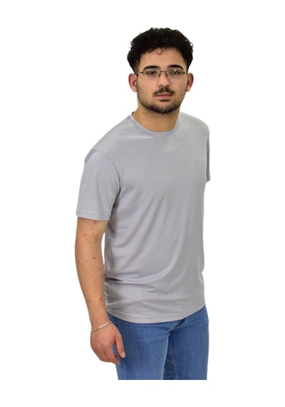 Raymons Erkek Sıfıryaka Düz Merserize Tişört T6034 Bgl-st04527 gri Gri