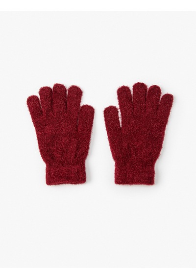 Koton Peluş Eldiven Bordo 4wak50098aa Bordo