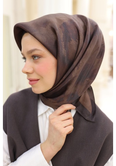 Silk Home Shiny Eşarp 75002-50 Acı Kahve, Çikolata Kahve